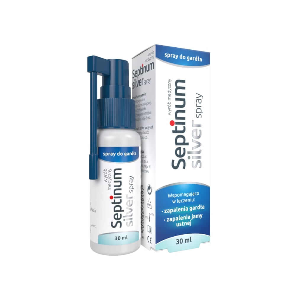 Septinum Silver, spray wspomagający w leczeniu zapalenia gardła, 30 ml