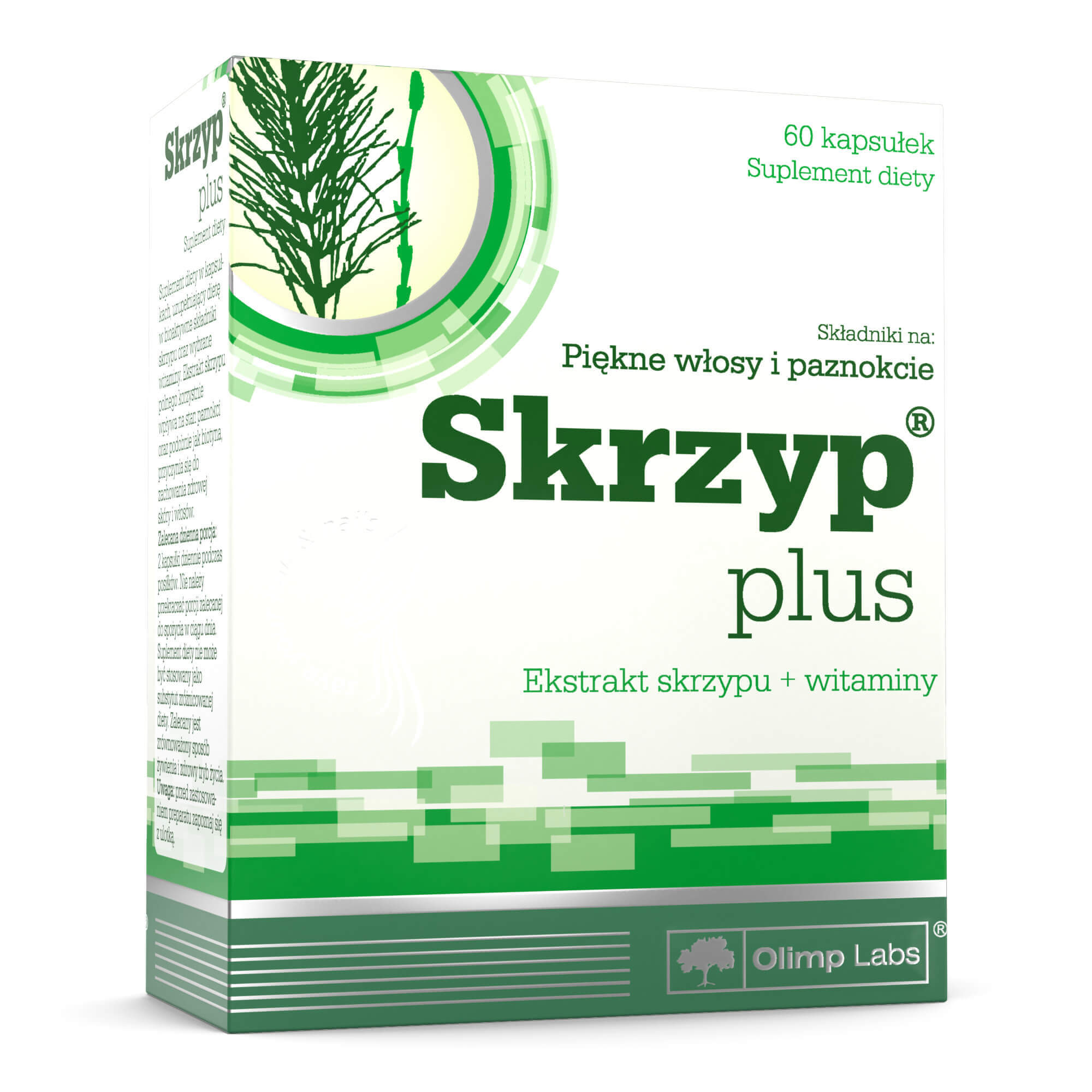 Olimp Skrzyp Plus, kapsułki uzupełniające dietę w bioaktywne składniki skrzypu i witaminy, 60 szt.
