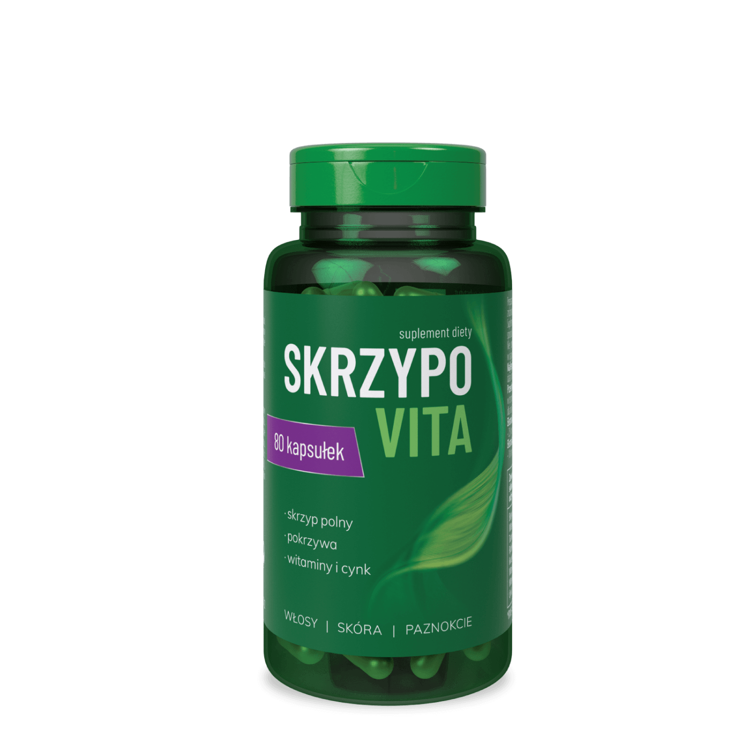 Skrzypovita, kapsułki ze skrzypem na mocne włosy, skórę i paznokcie, 80 szt.