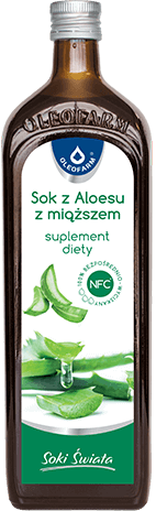 Sok z aloesu z miąższem ze składnikami wspomagającymi odporność, 1 l