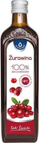 Żurawina 100% , sok ze składnikami uzupełniającymi codzienną dietę, 490 ml
