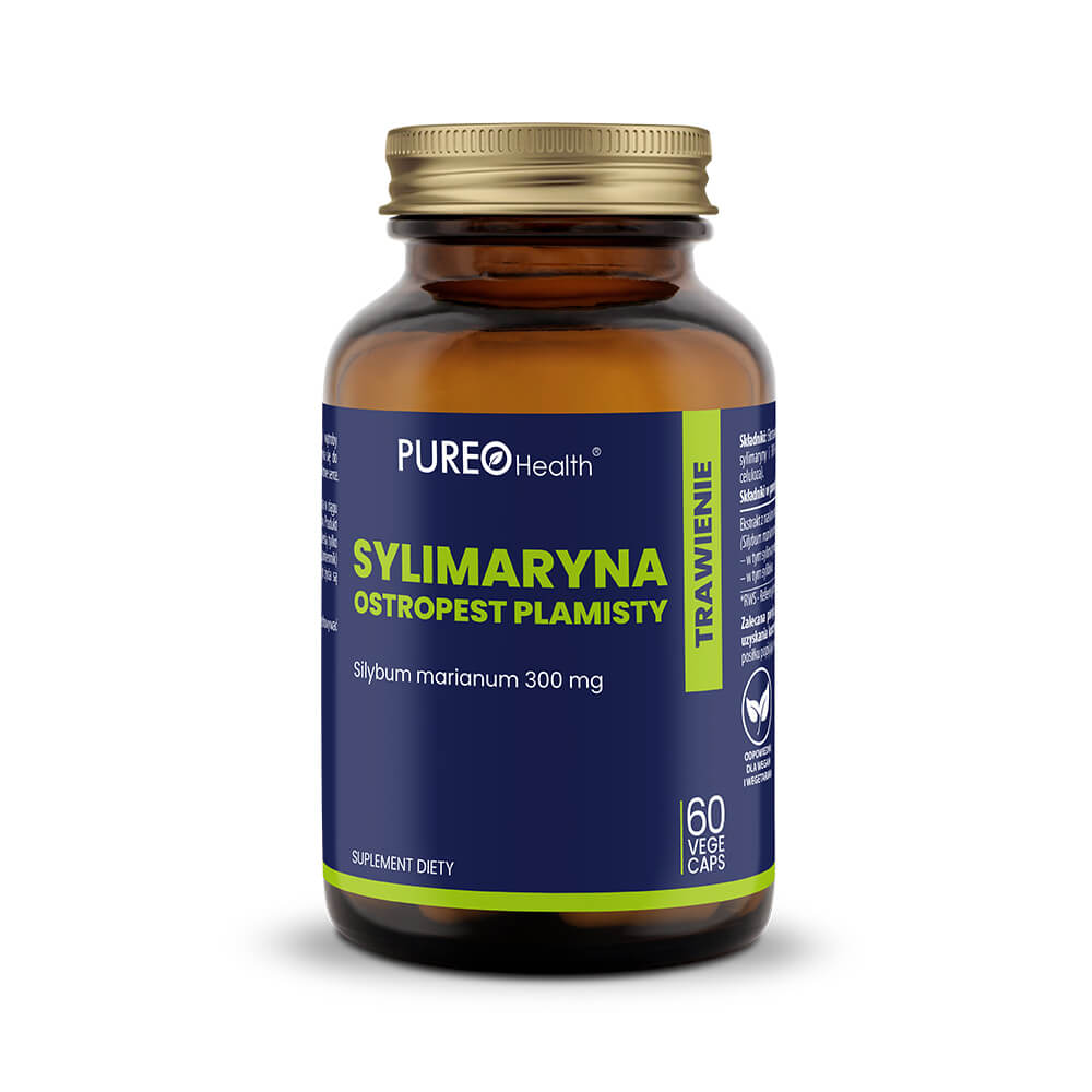 PUREO Health Sylimaryna Ostropest Plamisty, kapsułki ze składnikami wspomagającymi wątrobę, 60 szt.