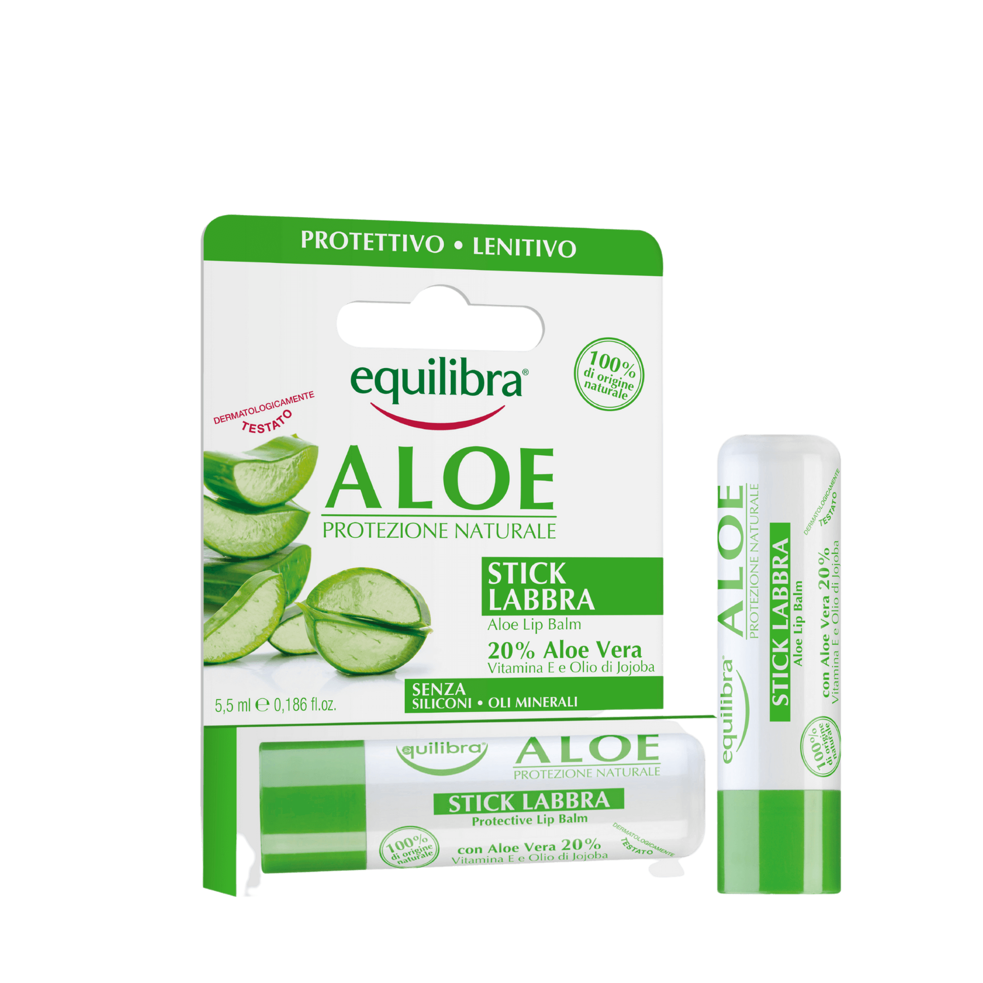 Equilibra Sztyft Aloesowy do ust, 5,5 ml