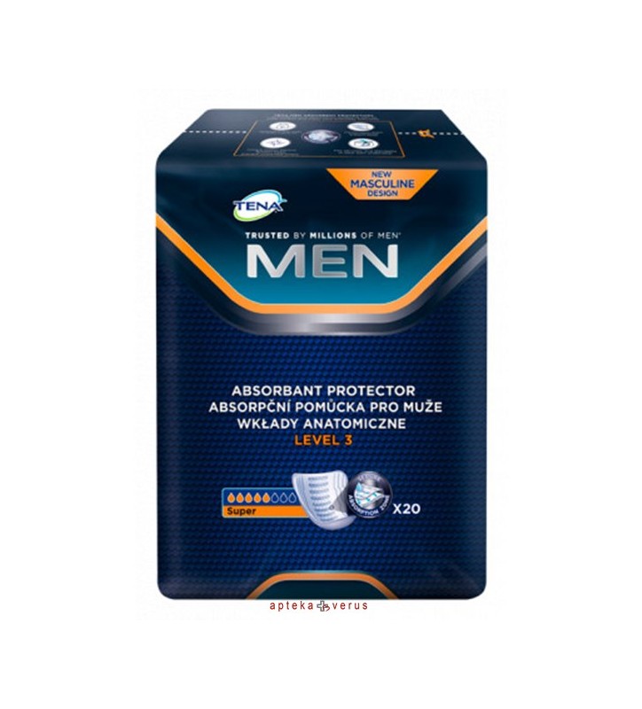 TENA Men Active Fit Level 3, wkłady anatomiczne, 20 szt.