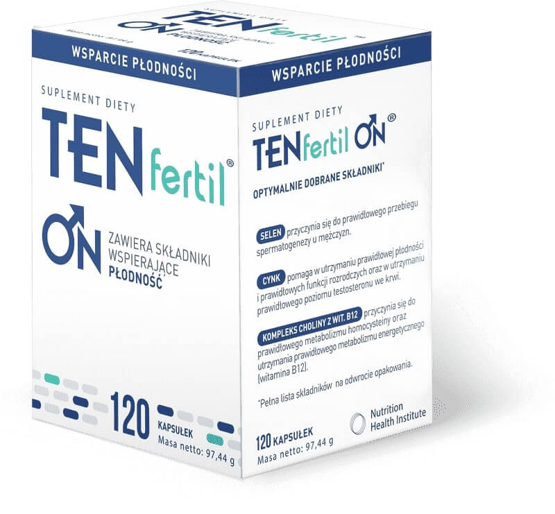 TENfertil™ ON , kapsułki ze składnikami wspierającymi płodność mężczyzn, 120 szt.