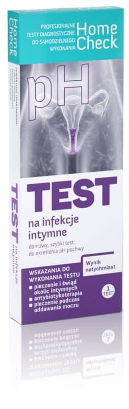 Home Check TEST na infekcje intymne domowy, do określenia pH pochwy, 1 szt.