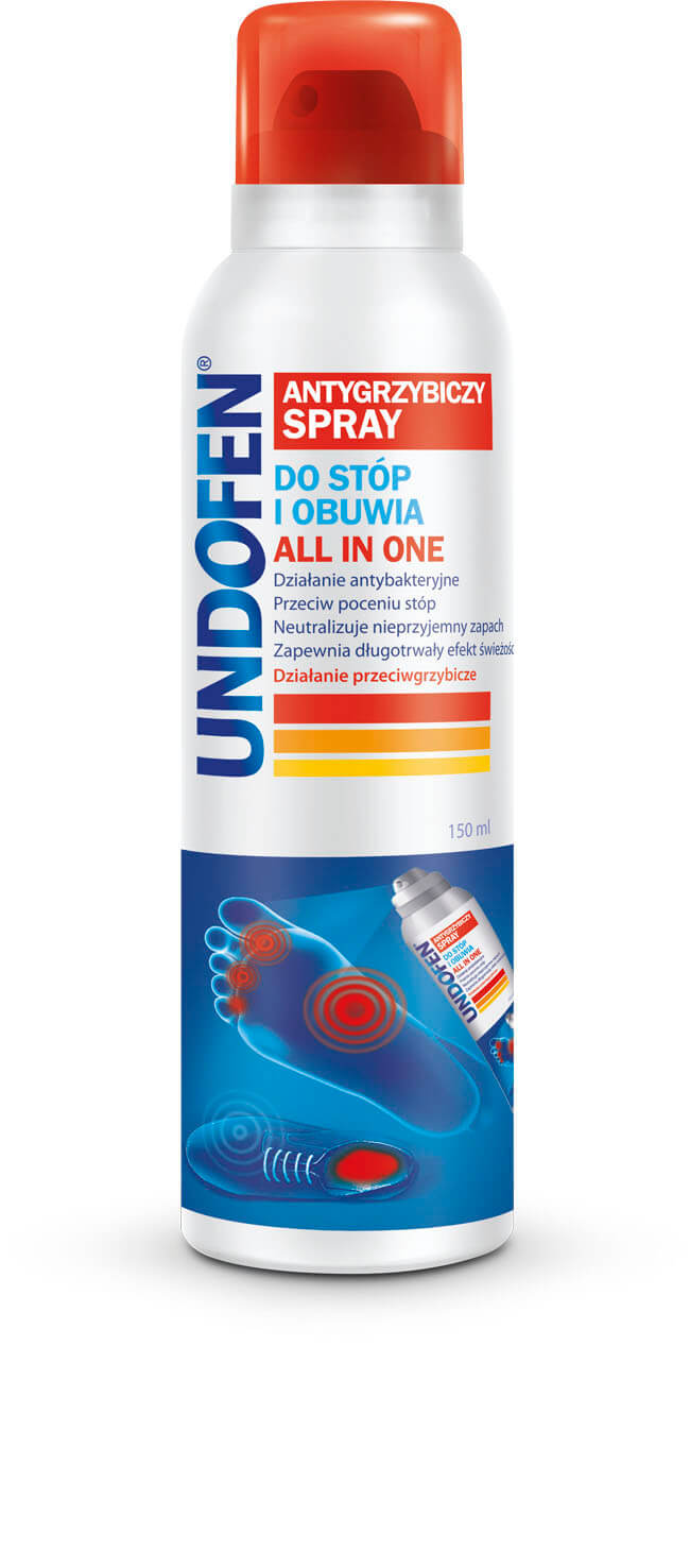 Undofen, przeciwgrzybiczy spray do stóp i obuwia, 150 ml
