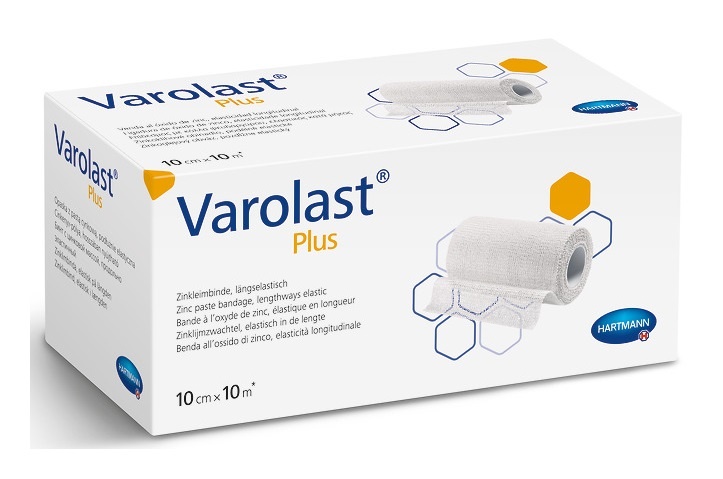 VAROLAST PLUS, opaska elastyczna z pastą cynkową, 10 cm x 7 m, 1 szt.