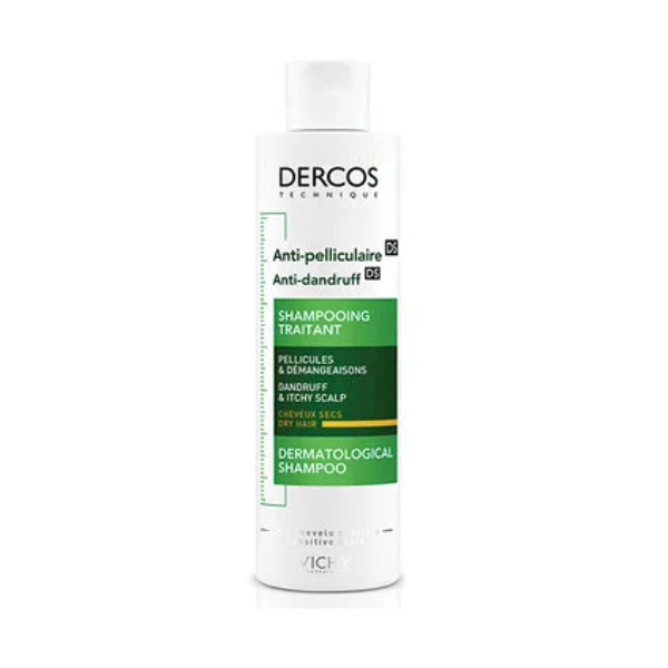 VICHY DERCOS DS Szampon przeciwłupieżowy włosy suche, 390 ml