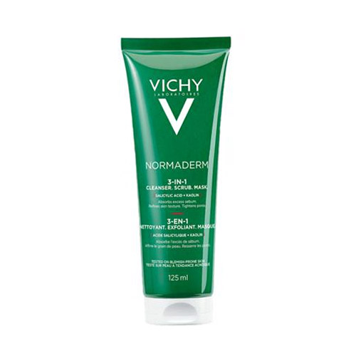 VICHY NORMADERM, 3w1 oczyszczenie peeling maska, 125 ml