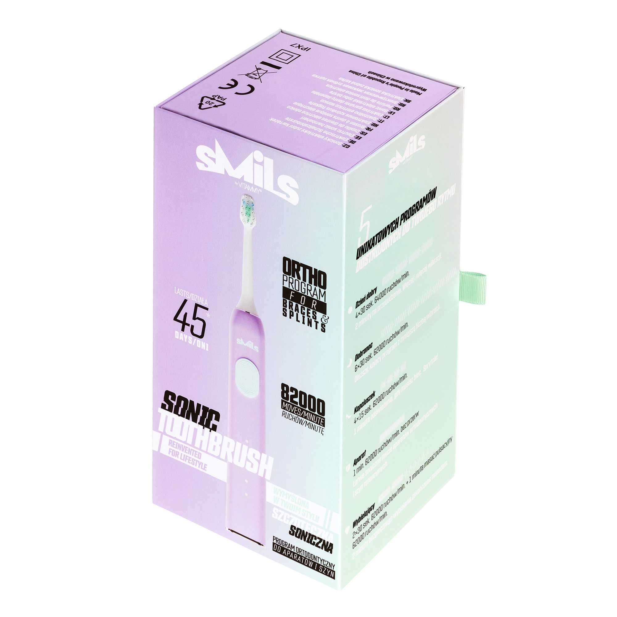 VITAMMY Smils ,  szczoteczka soniczna do zębów, fioletowa