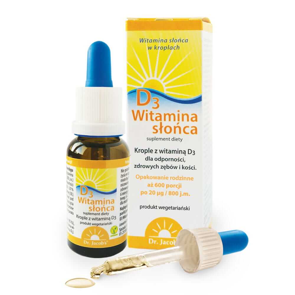 Dr. Jacob’s Witamina Słońca D3 , krople w butelce, 20 ml