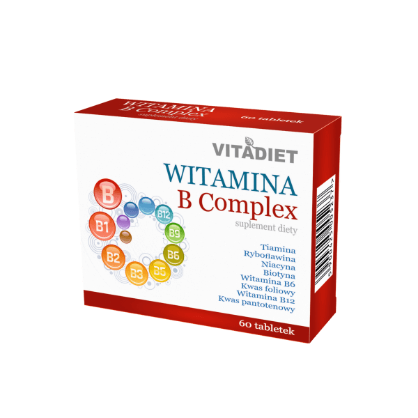 Witamina B Complex tabletki uzupełniające dietę w witaminy z grupy B, 60 szt.