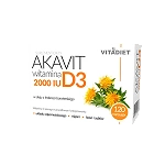 Akavit witamina D3 2000 IU kapsułki ze składnikami uzupełniającymi dietę w witaminę D3, 120 szt.