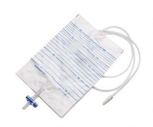 Worek do zbiórki moczu 2000 ml, dobowy, sterylny, z odpływem typ T, 1 szt.