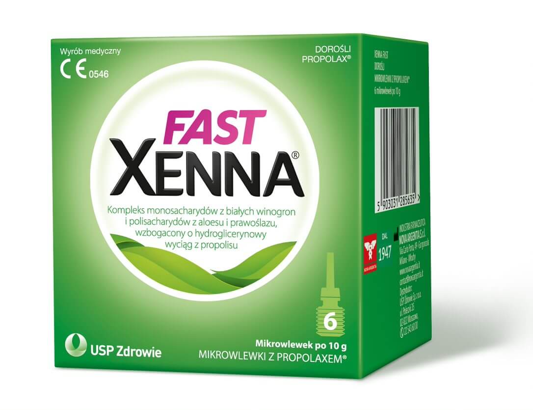 Xenna Fast , mikrowlewki doodbytnicze, roztwór 6 szt.
