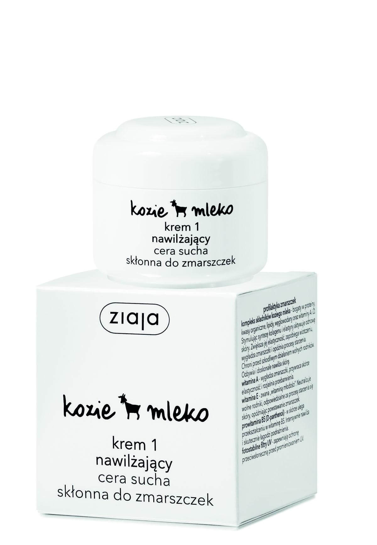 Ziaja Kozie Mleko Krem 1, nawilżający do cery suchej skłonnej do zmarszczek, 50 ml