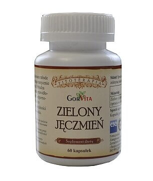 Zielony Jęczmień kapsułki ze składnikami uzupełniającymi codzienną dietę osób dorosłych, 60 szt.